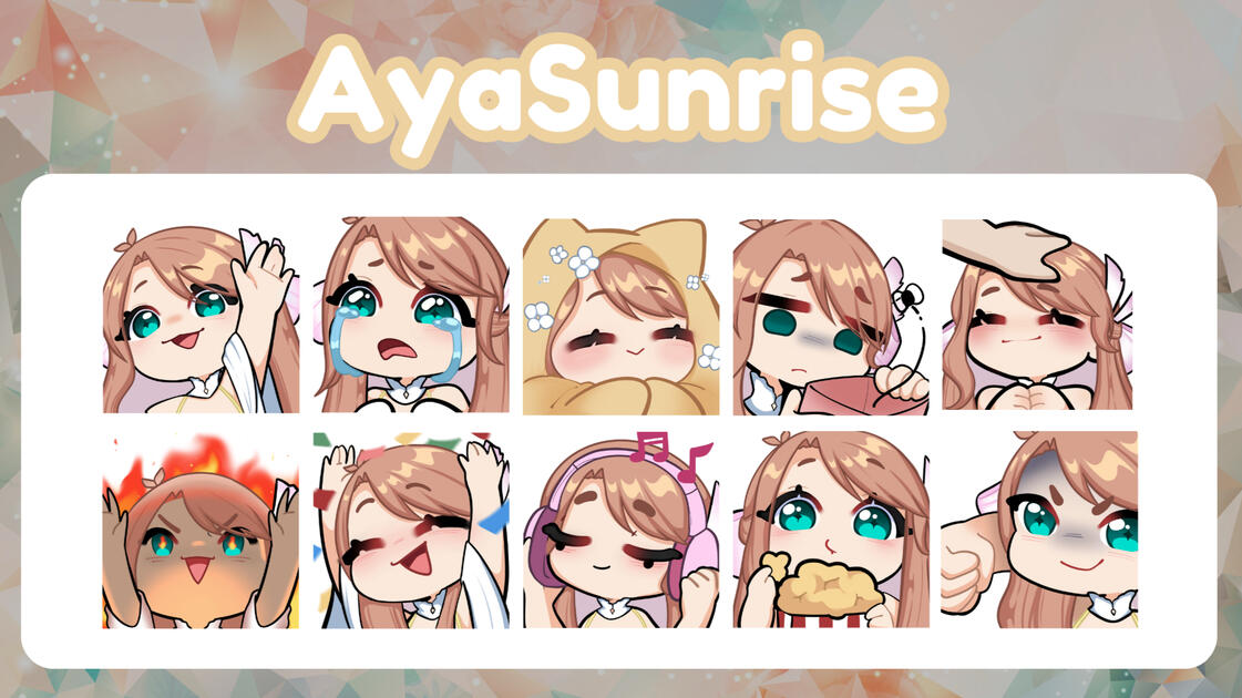 Takiimikiku YCH Emotes for AyaSunrise